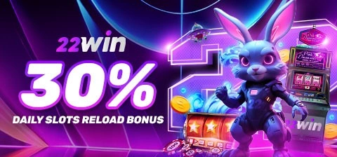 22WIN promotion banner showing a generous welcome bonus for new players