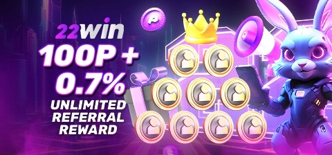 22WIN daily promotion banner highlighting ongoing bonuses