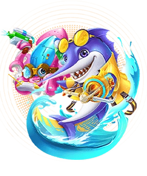 22WIN fishing game interface with animated underwater scene